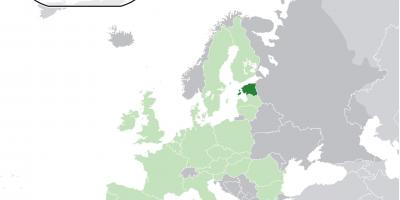 Естонија на мапата на европа