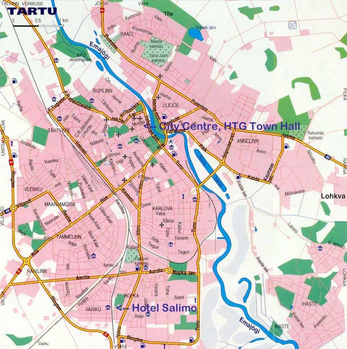 карта на tartu Естонија