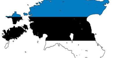 Карта на Естонија знаме