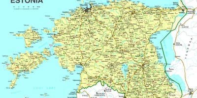 Карта на Естонија патот