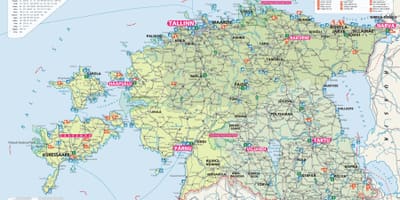 Туристичка карта Естонија