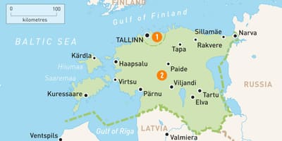 Мапа на Естонија
