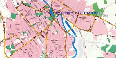 Карта на tartu Естонија